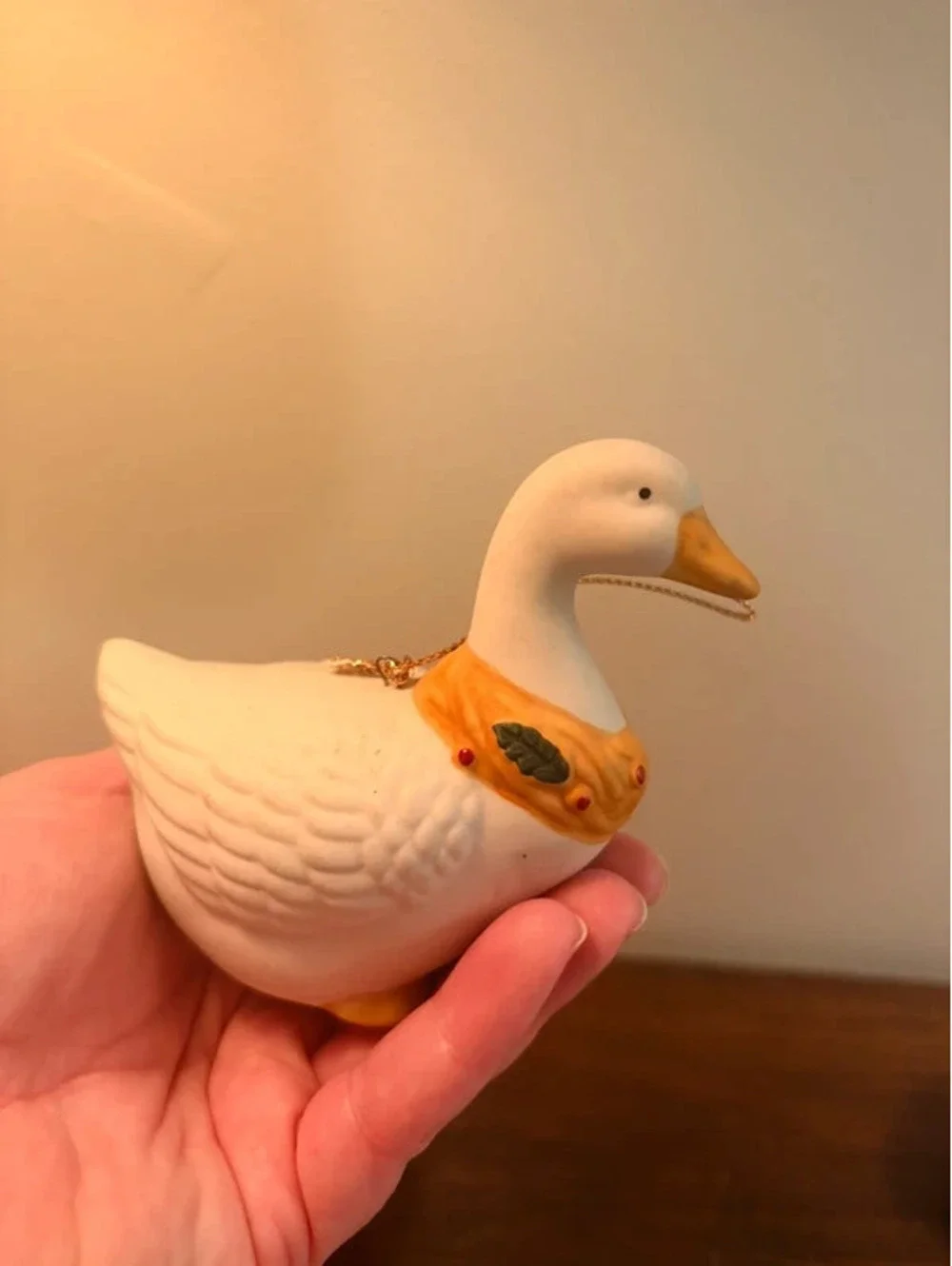 Vintage Christmas Around the World Goose Ornaments Set of 2 w/ Box Taiwan